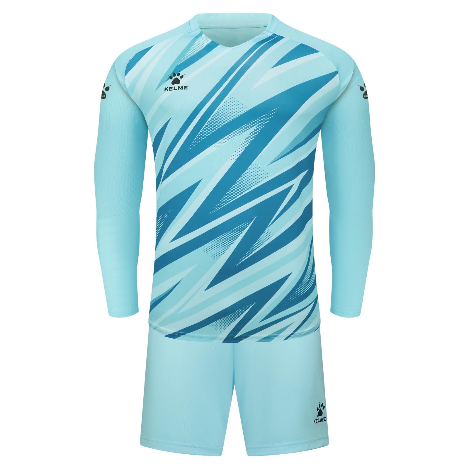 KELME Men Goalkeeper Jersey Kid Padded Goalkeeper Soccer Jersey and Shorts Socks Men's Goalie Jersey Adults, 6 Years