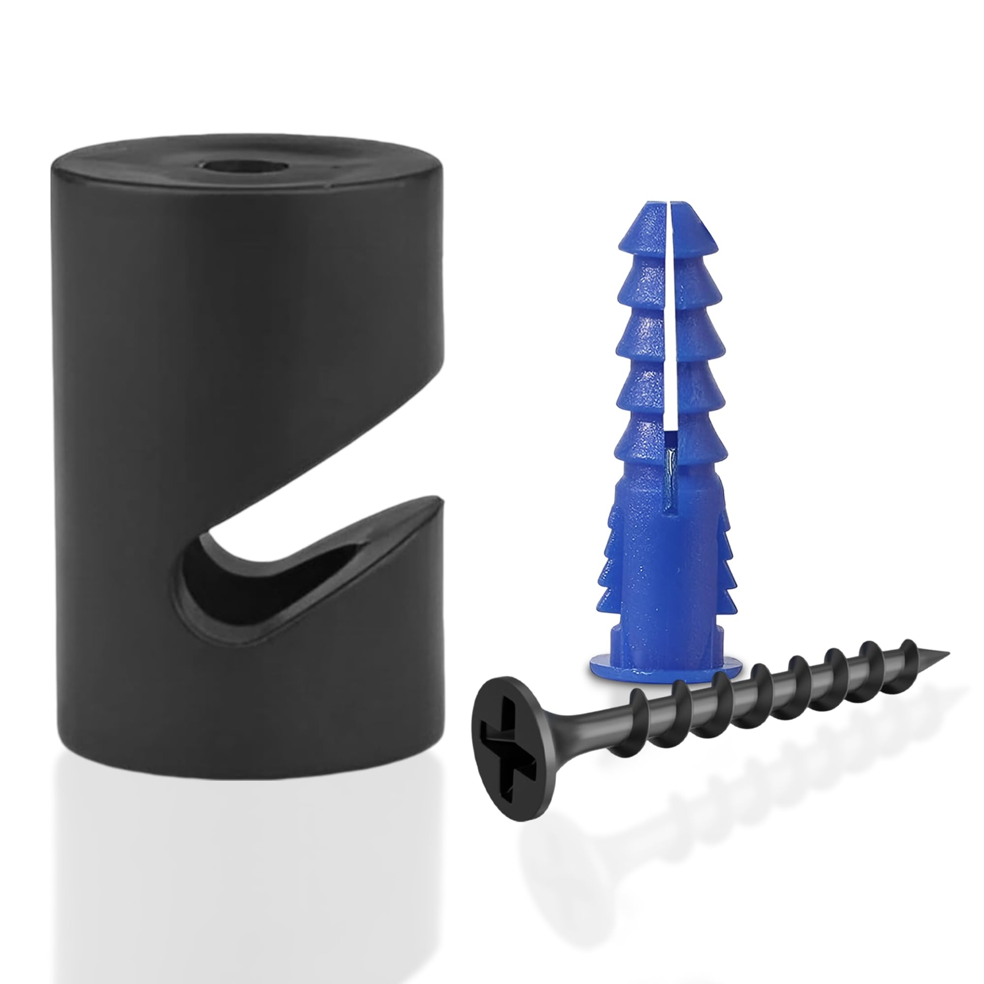 【chiko】DUENDE WALL HANGER (1) DC VOLTAGE Black Metal Ceiling Mount Hook Clamp with Screw & Wall
