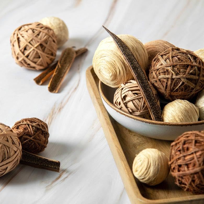 Decorative Vase Filler Balls | Durable Natural and handmade dried flower | Home Bedroom Living Room and Office | Perfect Table Centerpiece Items for Loved one | Medium Size - Assorted Brown-image-36