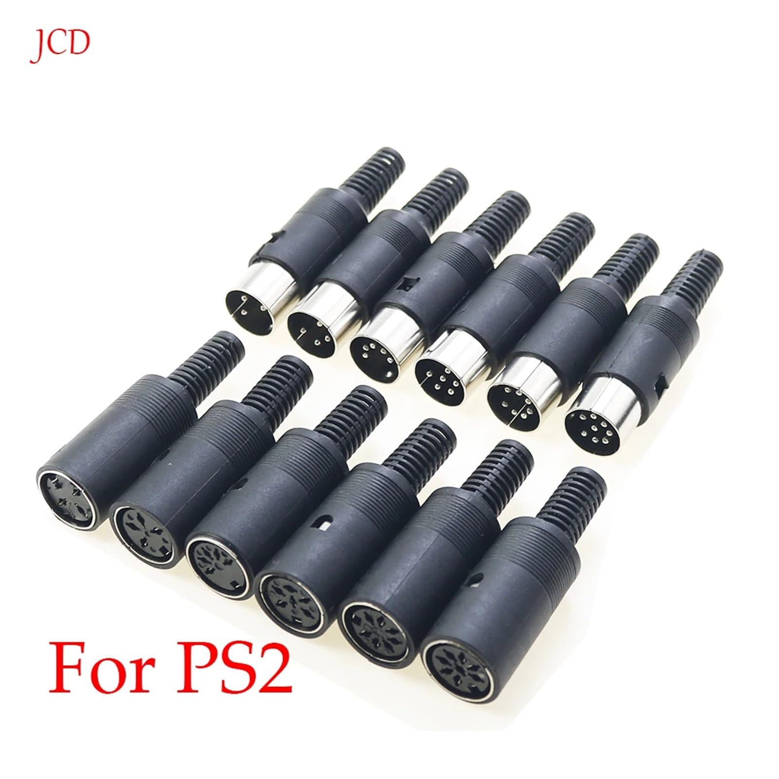 5 szt. 3P 4P 5P 6P 7P 8Pin DIN męskie/żeńskie gniazdo wtykowe z plastikowym uchwytem adapter złącza kabla klawiatury (żeński 8P)