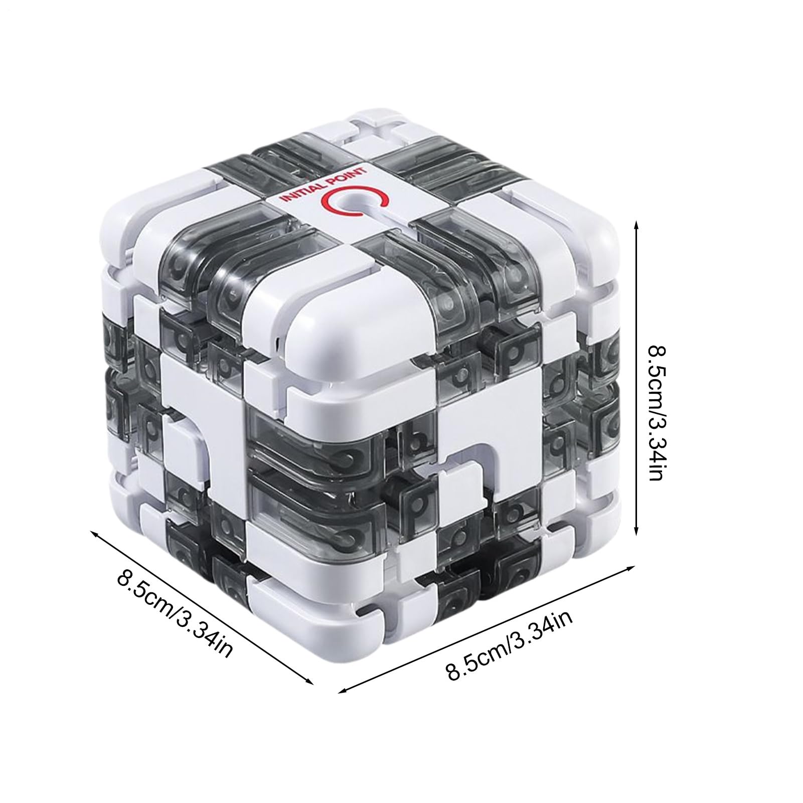 Cube Labyrinthe 3D Magique 6,9 Cm – Puzzle De Logique Et Concentration, ABS, Cadeau Enfant Adulte