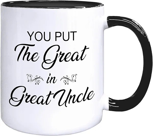 Foyoulame Great Uncle Coffee Mugs, Great Uncle Tea Cup Gifts for Father's Day Birthday, Funny Ceramic Coffee Tea Mug 11oz