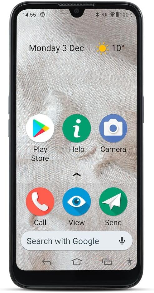 Doro 8100 4G Unlocked Smartphone for Seniors - Easy Mobile Phone - 13MP Triple Camera - Water-resistant Android Phone - 6.1" HD Display - Assistance Button with GPS [UK and Irish Version] (Black)