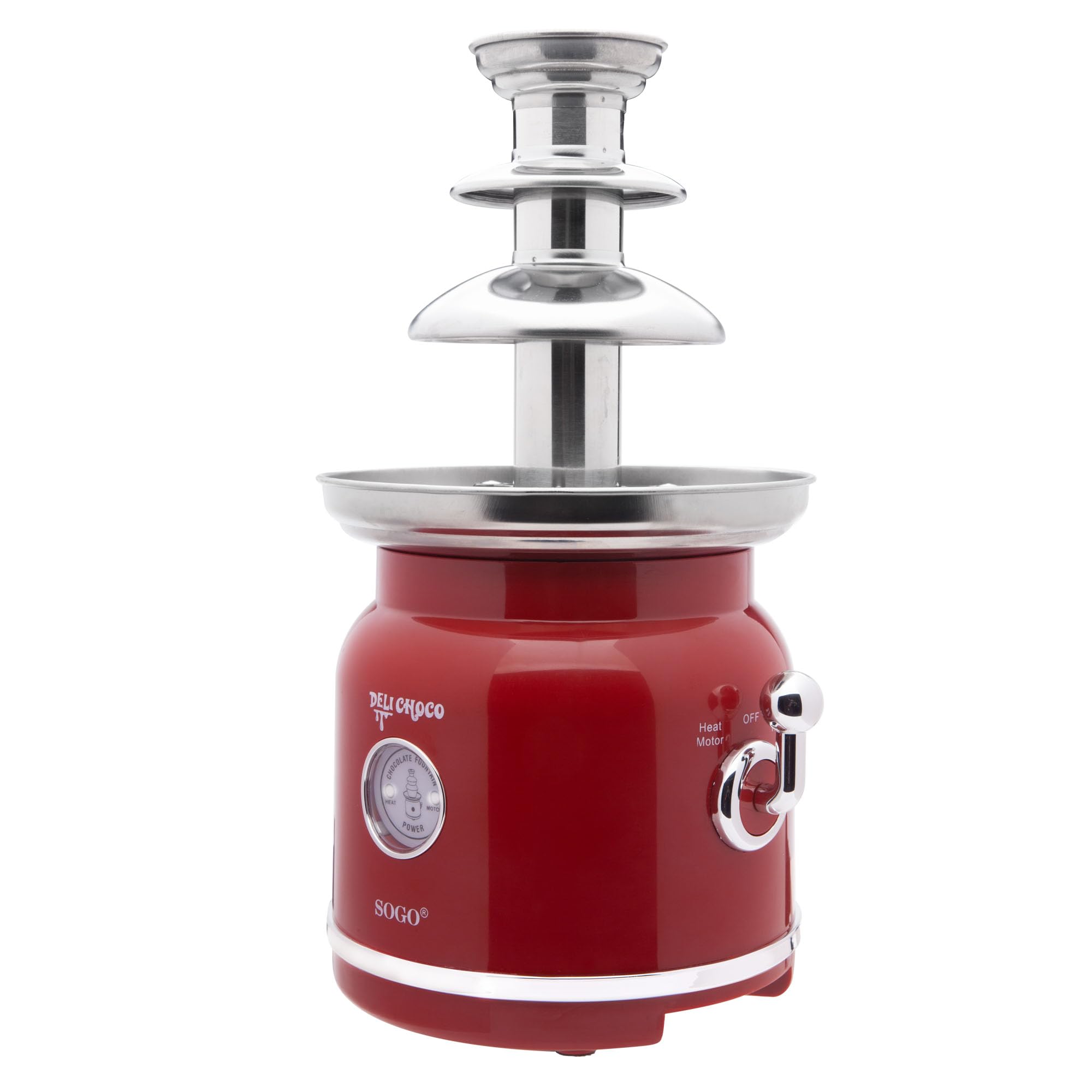 SOGO Fuente de chocholate estilo retro de Acero Inoxidable 70-100 W, 18/8 (SS-11970)