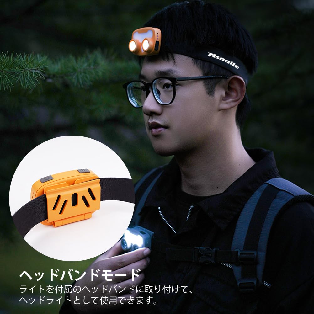 Amazon.co.jp: Msnaile ヘッドライト キャップライト 充電式 500