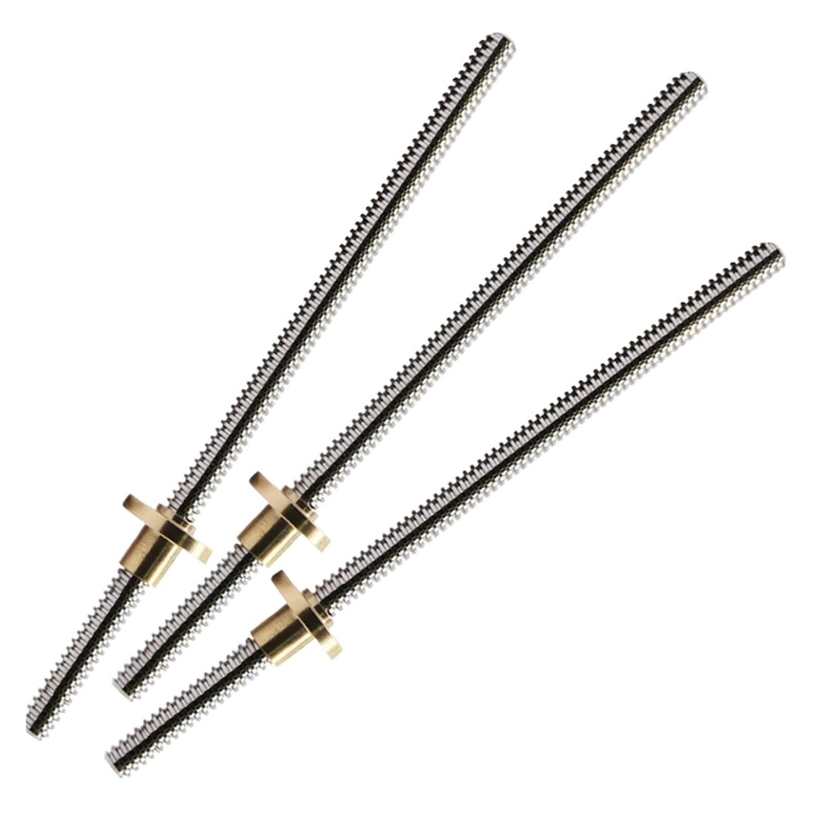 Śruba kulowa bezluzowa Śruba pociągowa T8, średnica zewnętrzna 8 mm, skok 2 mm, skok 2 mm, 300 mm-1200 mm, z nakrętką mosiężną(600mm)