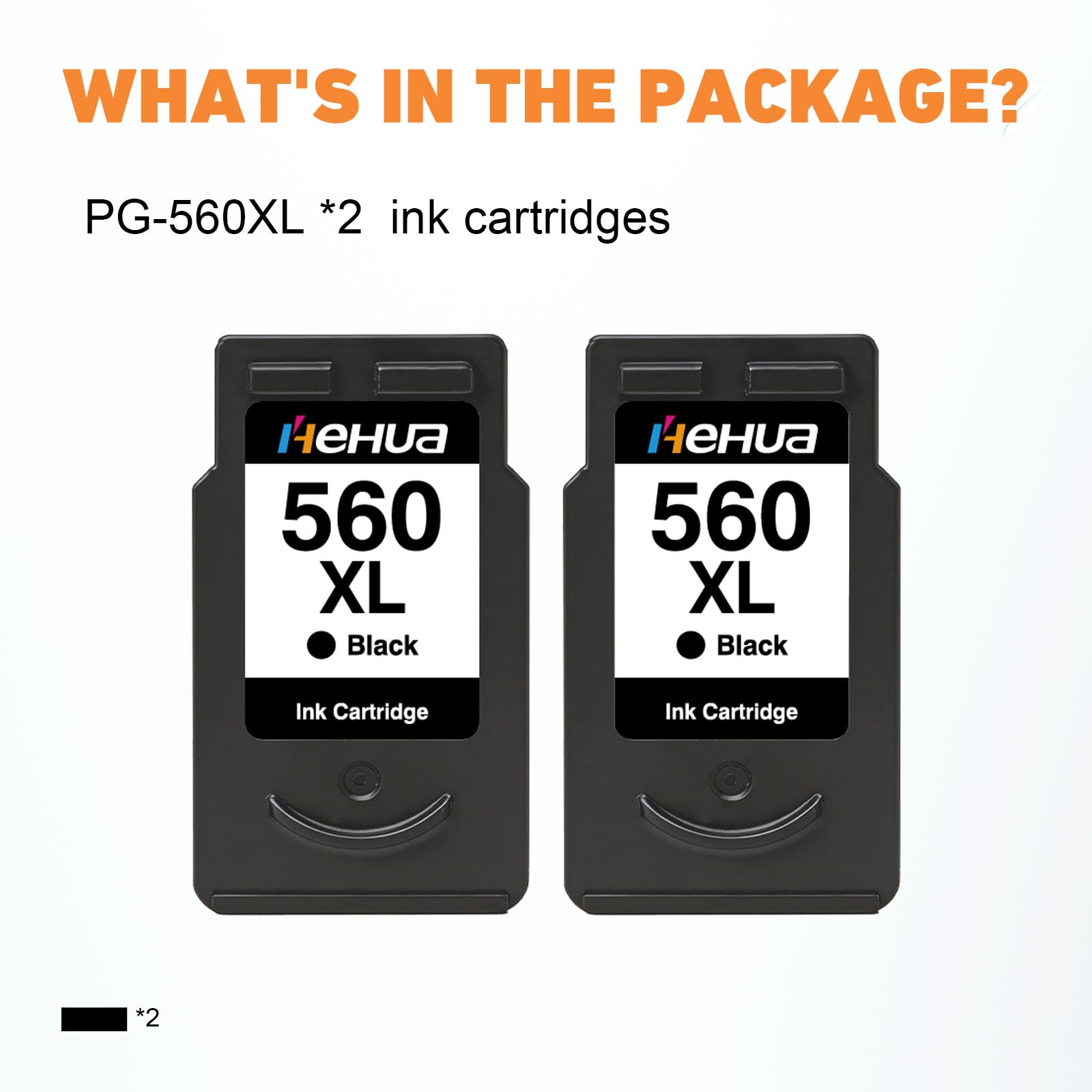 PG-560 Noir Compatible pour Les Cartouches d'encre Canon 560 Noir