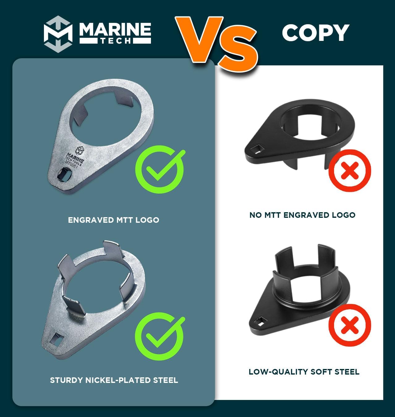 Marine Tech Tools Bearing Retainer Tool, Removes & Installs Bearing Retainers on Bravo III Drives, Mercury Outboard Tools, Bearing Retainer Wrench, Replacement 91-805374 1
