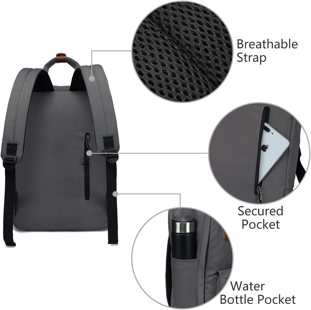 School Backpack for Men and Women, Unisex Vintage Water Resistant Casual Daypack Rucksack Bookbag for College Fits 15inch Laptop Backpack