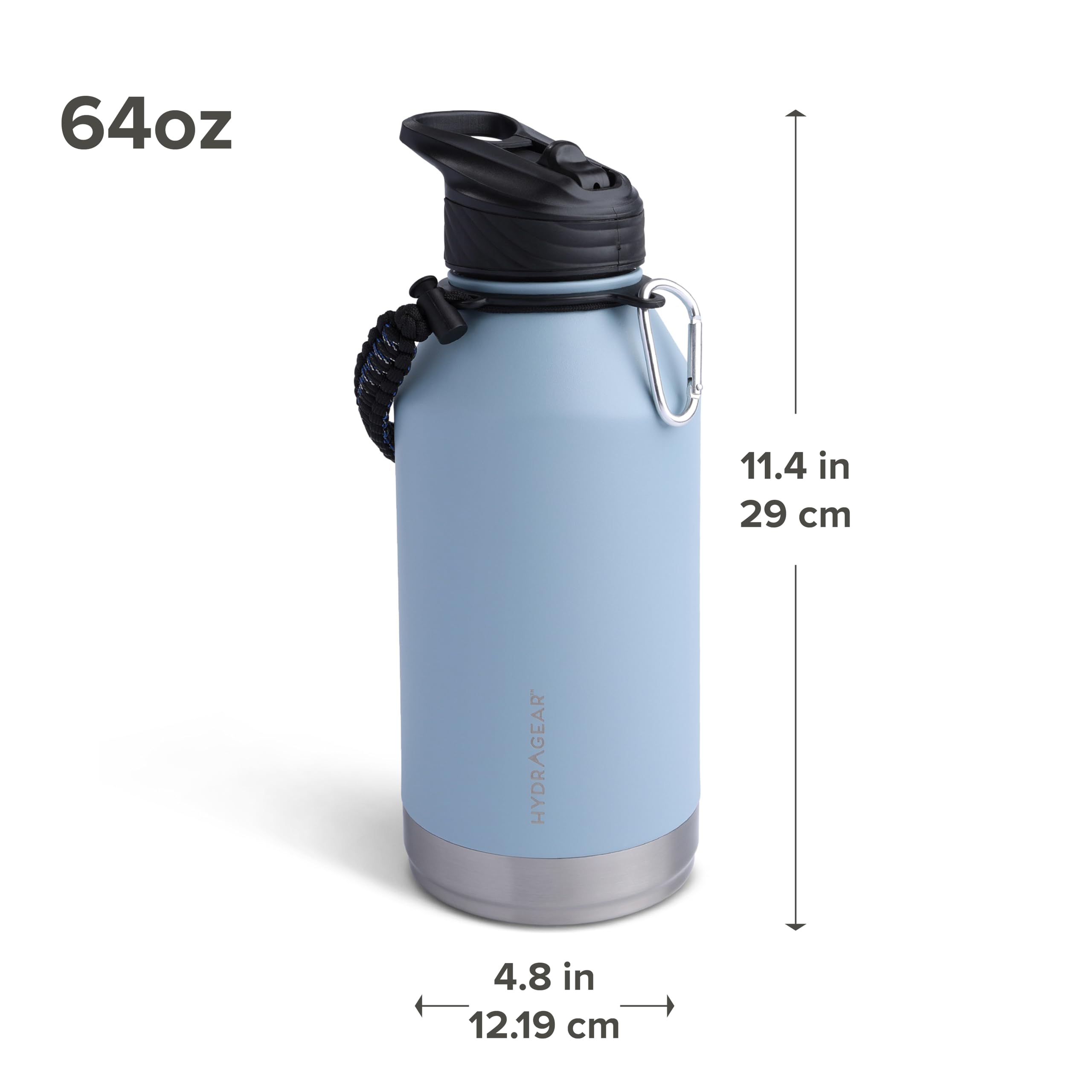 Amazon.com: Hydragear Zenith Straw Stainless Steel Bottle with