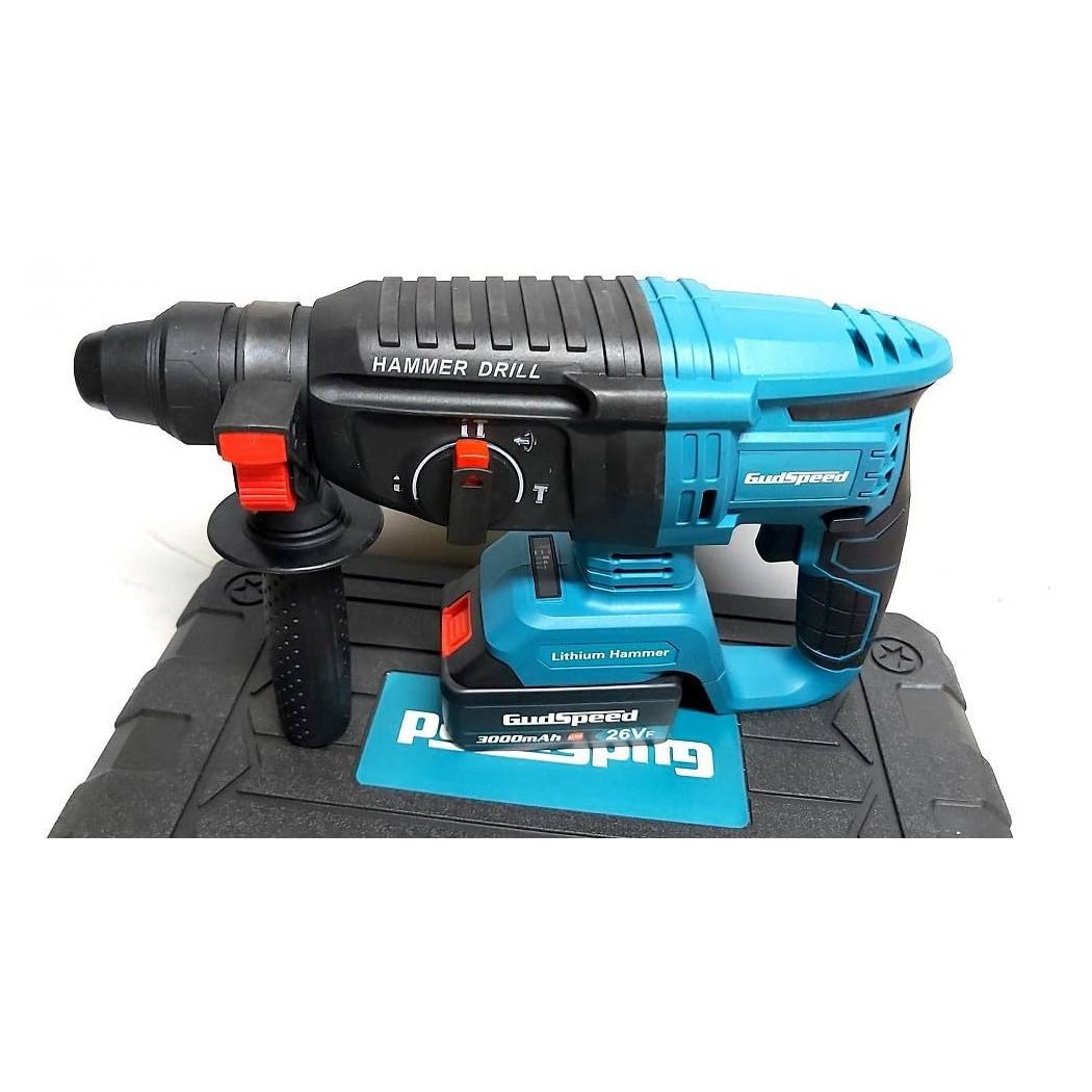 Trade Shop - Tassellatore A Batteria 2 Batterie Martello Demolitore Percussione Trapano SDS