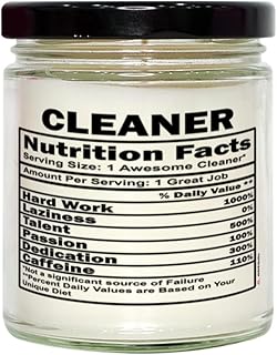 Funny Cleaner Candle Nutrition Facts 9oz Vanilla Scented Soy Wax Candles