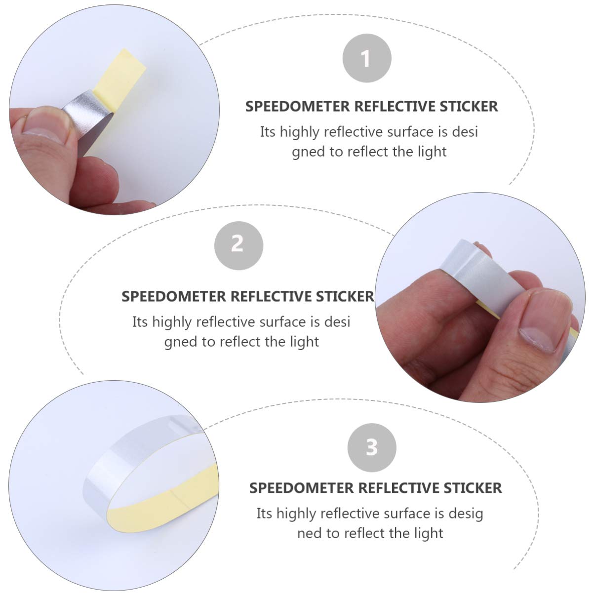 Strisce Riflettenti Per Tachimetro - 12 Pezzi Argento, Adesivi Per Misurazione Fotografica