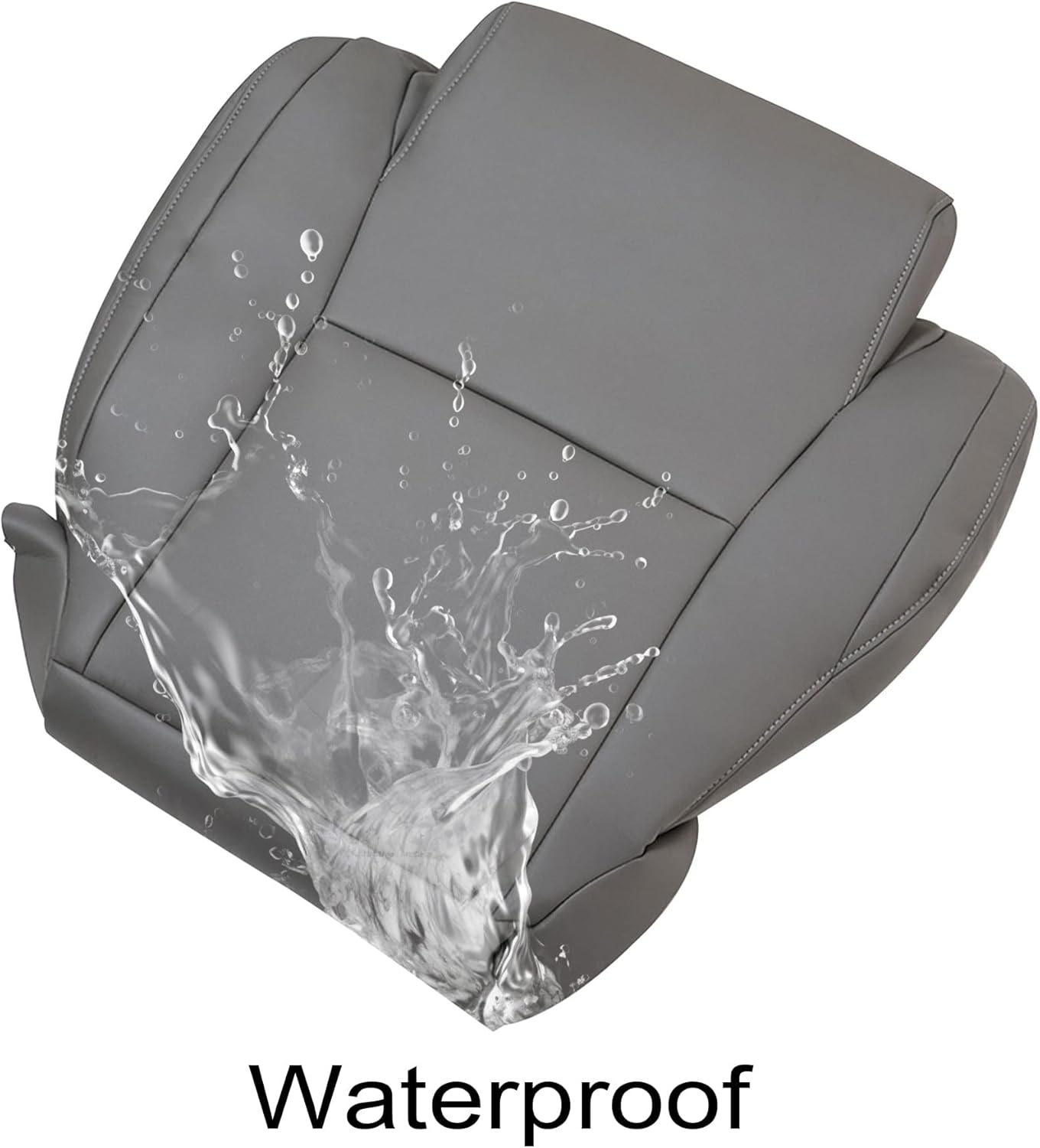 GXARTS Front Left Driver Side Bottom Replacement Microfiber Leather Seat Cover Gray #13 Compatible with Toyota Tundra 2007 2008 2009 2010 2011 2012 2013#13