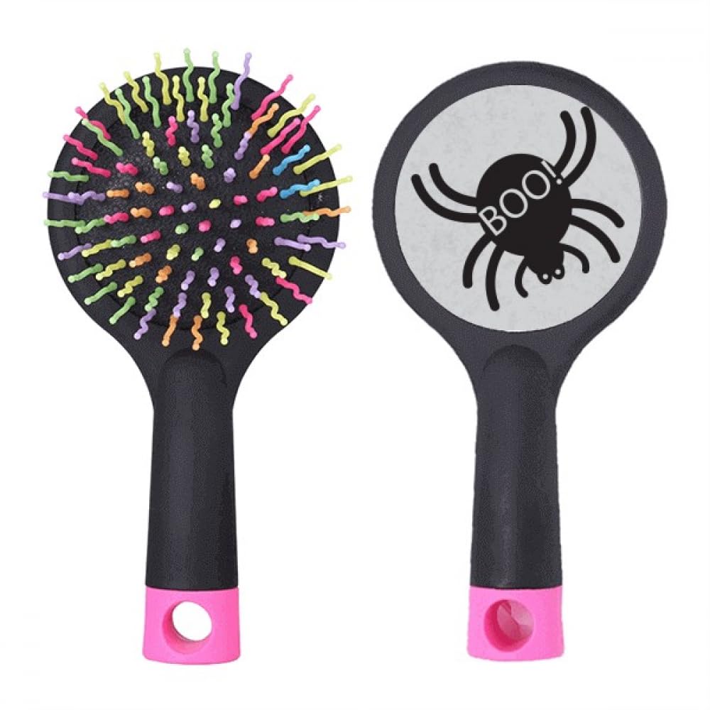 Brosse démêlante pour nœuds difficiles motif araignée Art déco noire - 4