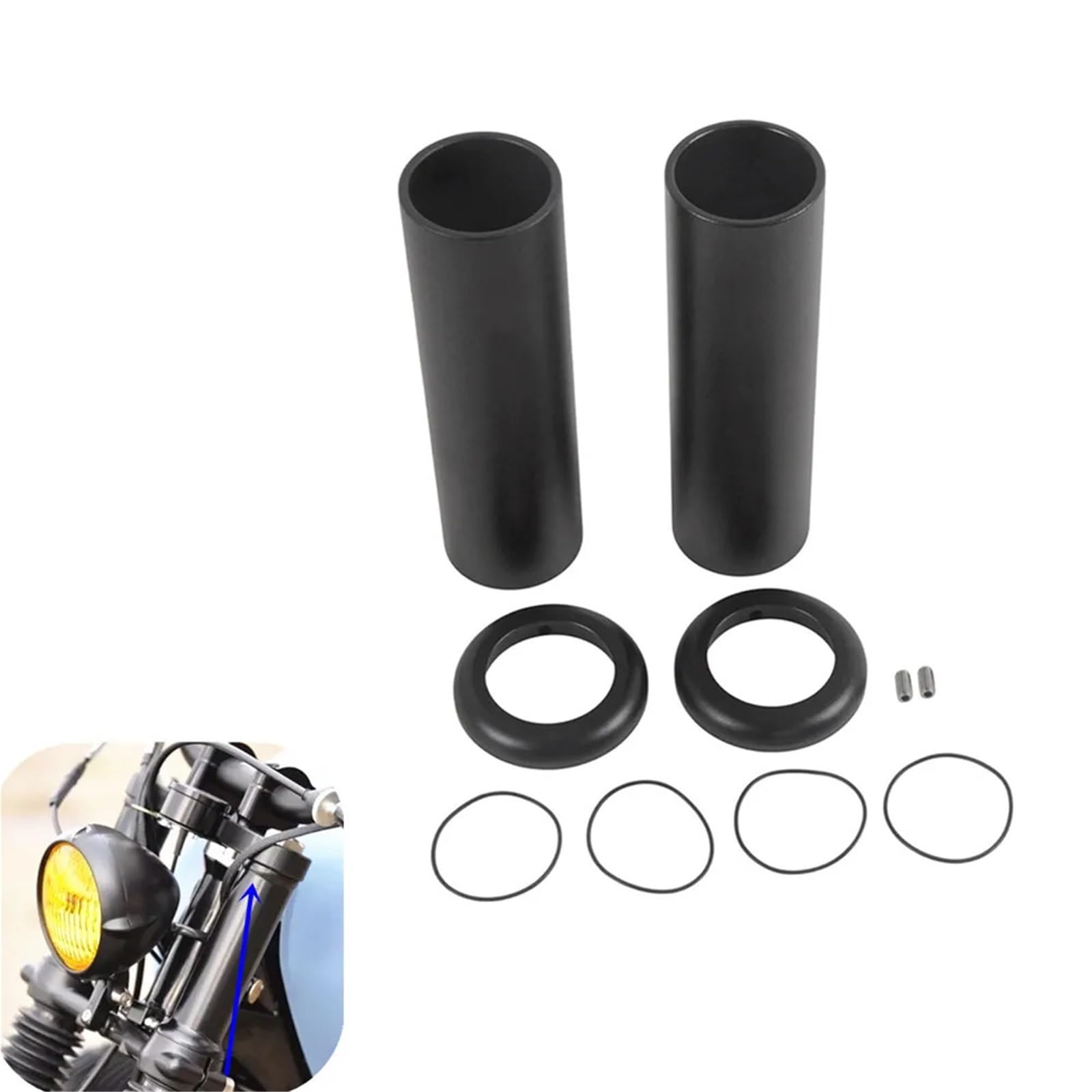 Forcelle per moto Adatto per BMW R65 R80 R100 Copri forcella 38,5 mm Manicotti scorrevoli in alluminio moto