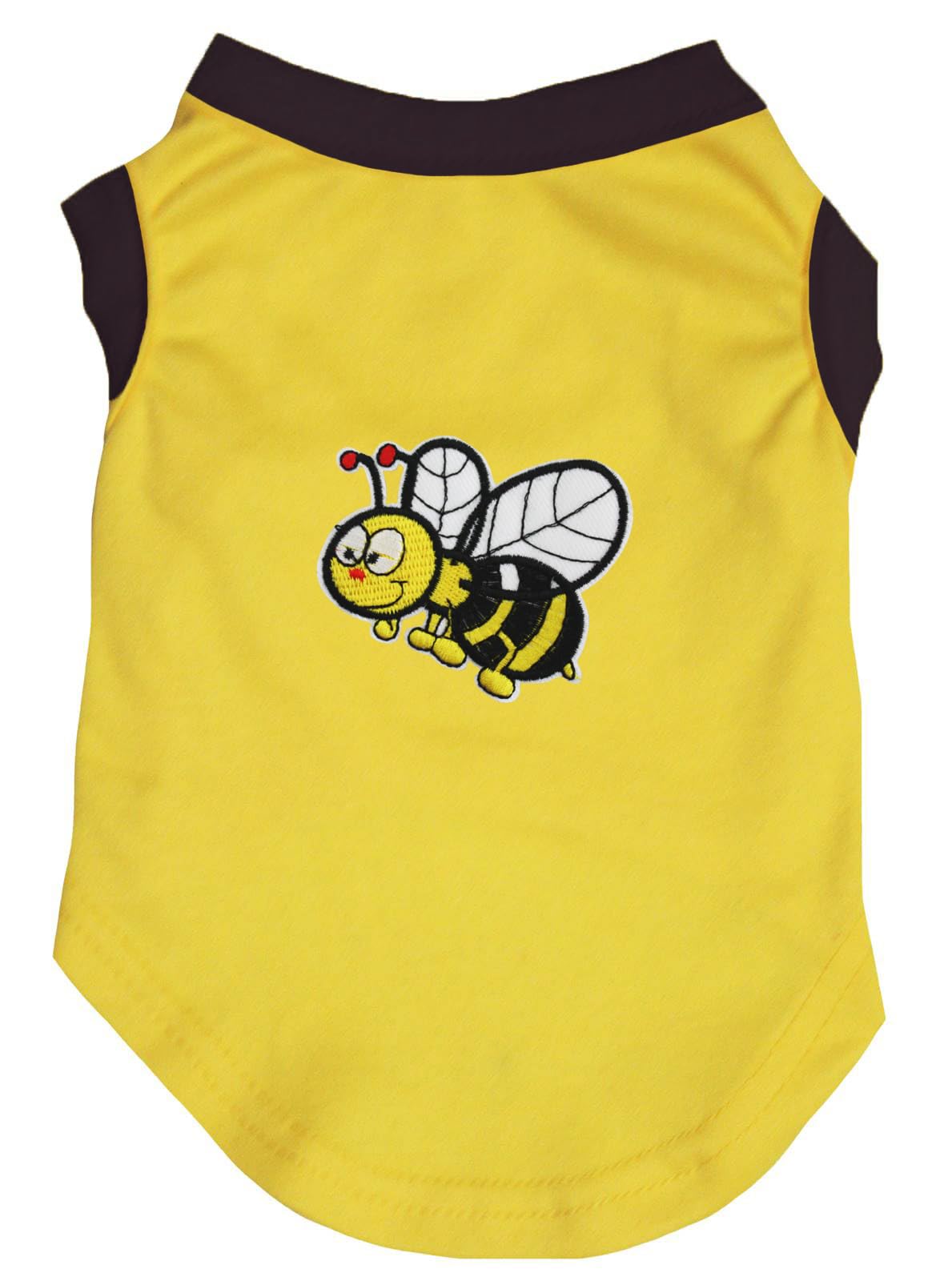 Chemise pour chien rayée jaune et noire taille L au design petite abeille mignon