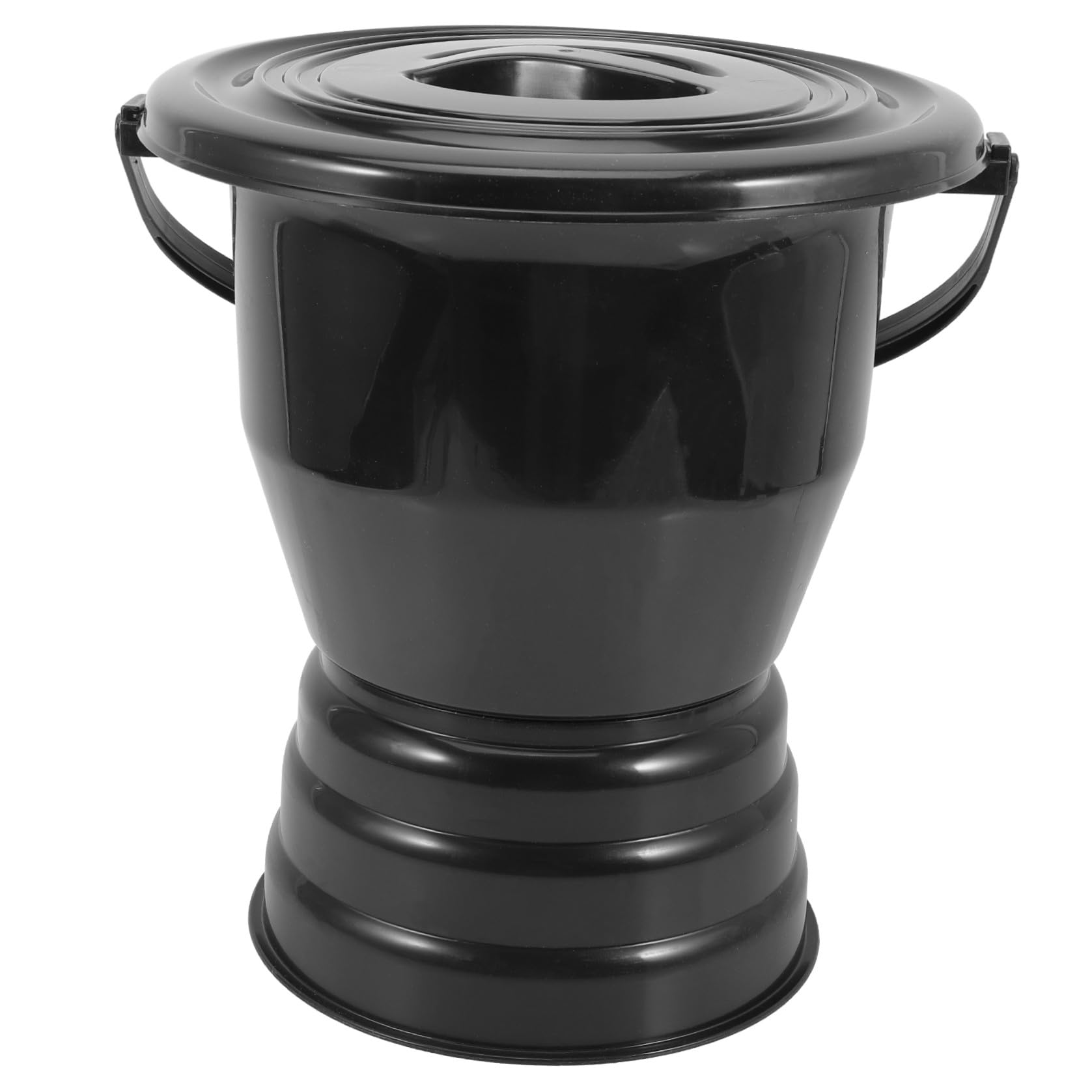 Orinatoio di Plastica Spesso con Coperchio e Manico per Bambini ed Anziani, Vasino Portatile Multifunzione Comodo e Resistente