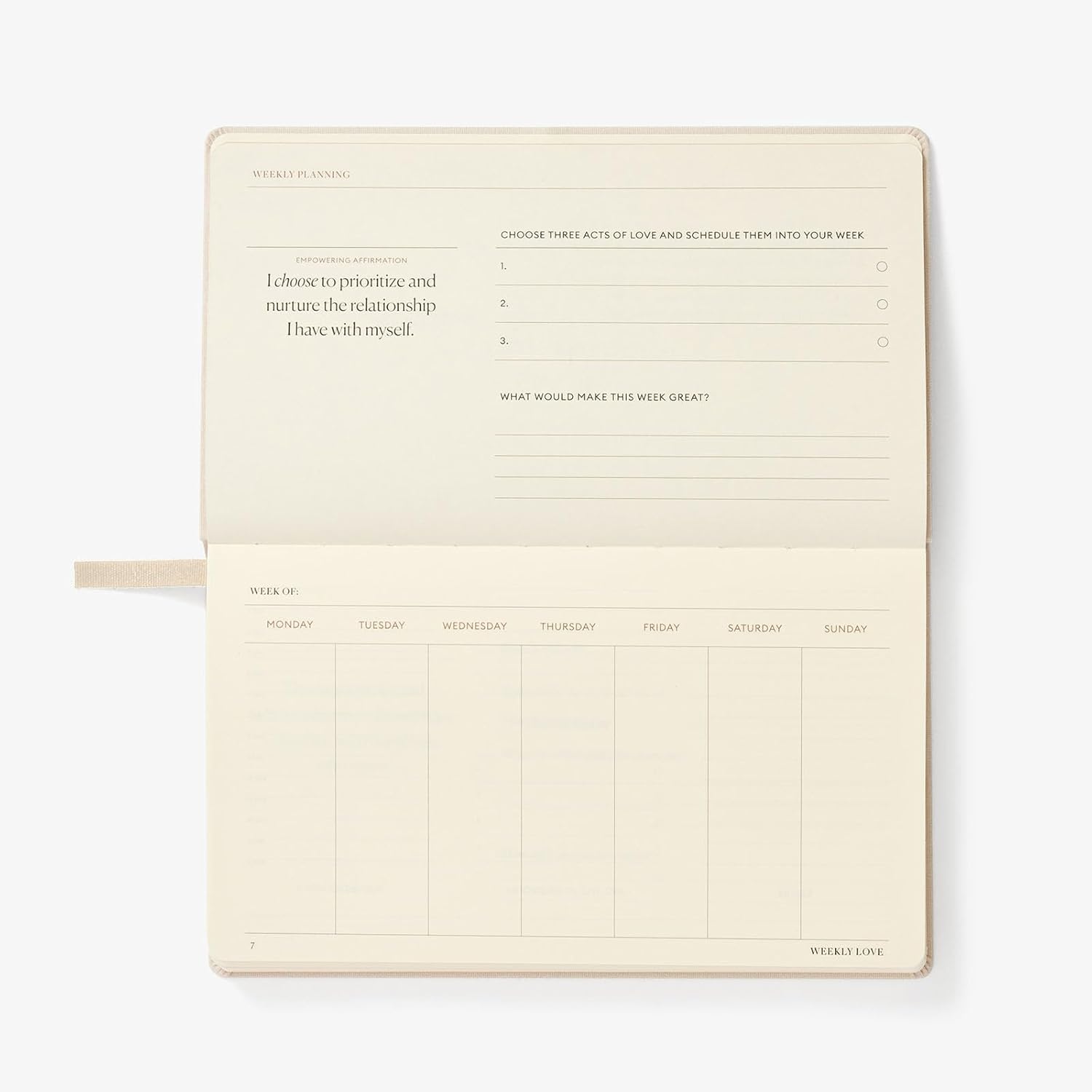 Intelligent Change Weekly Love Planner for Personal Growth and Connection with Reflection Prompts, Acts of Love, Daily Planning, Mood Tracker, Priorities, Wellbeing Tracker, Affirmations, 3-Month