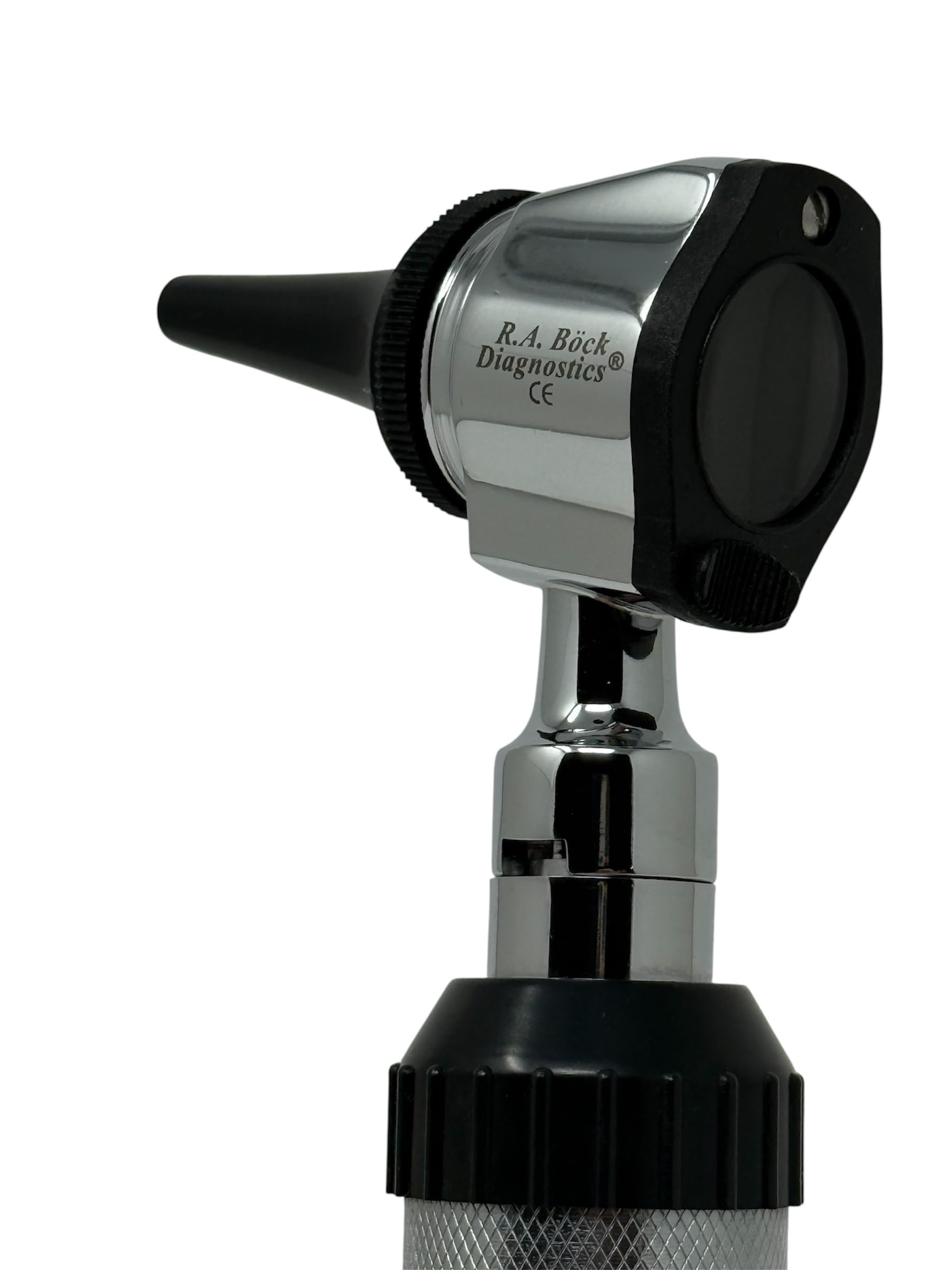 RA Bock - Set otoscopio LED bianco brillante da 3,2 V, include adattatore specula usa e getta e custodia in pelle riutilizzabile Specula Plus in 3 misure
