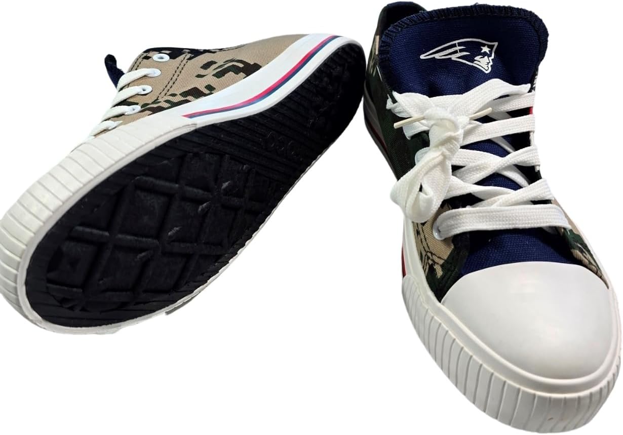 FOCO Mens NFL Team Big Logo Low Top Canvas Sneaker Shoes