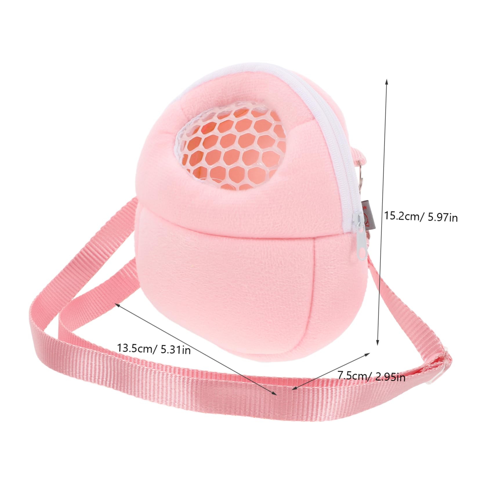 Toddmomy Breathable Hamster Travel Carrier Bag Portable Pet Pouch with Shoulder Strap for Small Animals Versatile Use as Bed Carrier for Hamsters Guinea Pigs and Chinchillas