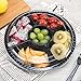Lyellfe 30 Pack Plastic Appetizer Tray with Lid, Disposable Fruit Veggie Tray with 6 Compartment, 10.5 Inch Heavy Duty Snack Serving Platter Container for Salad, Nut, Olive, Party