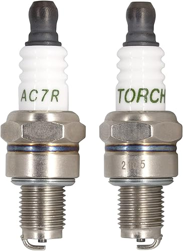 Paquete de 2 bujías TORCH AC7R de repuesto para Husqvarna 581362301, para NGK 3066CMR7H, para Champion 965RZ7C RZ7CT10, para Brisk TR14C TR14S, para