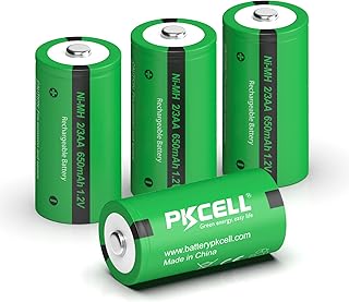4Pcs Rechargeable Battery, 2/3AA Size 1.2V 650mAh Solar Light Battery