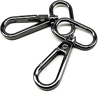 Vista 8 de Cierres giratorios de langosta negros de 1 pulgada para puerta de empuje de 1 pulgada, ganchos giratorios de 1 pulgada para hacer bolsos, cierre