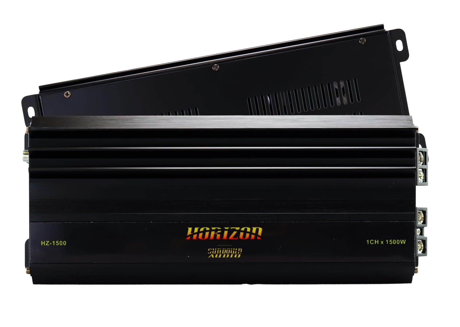 Horizon HZ-1500W RMS Monoblock Amplifier - 1 Ohm Stable Class D Subwoofer Amp, Compact Design, High-Level Input, Subsonic Filter & Bass Knob for Car Audio Systems