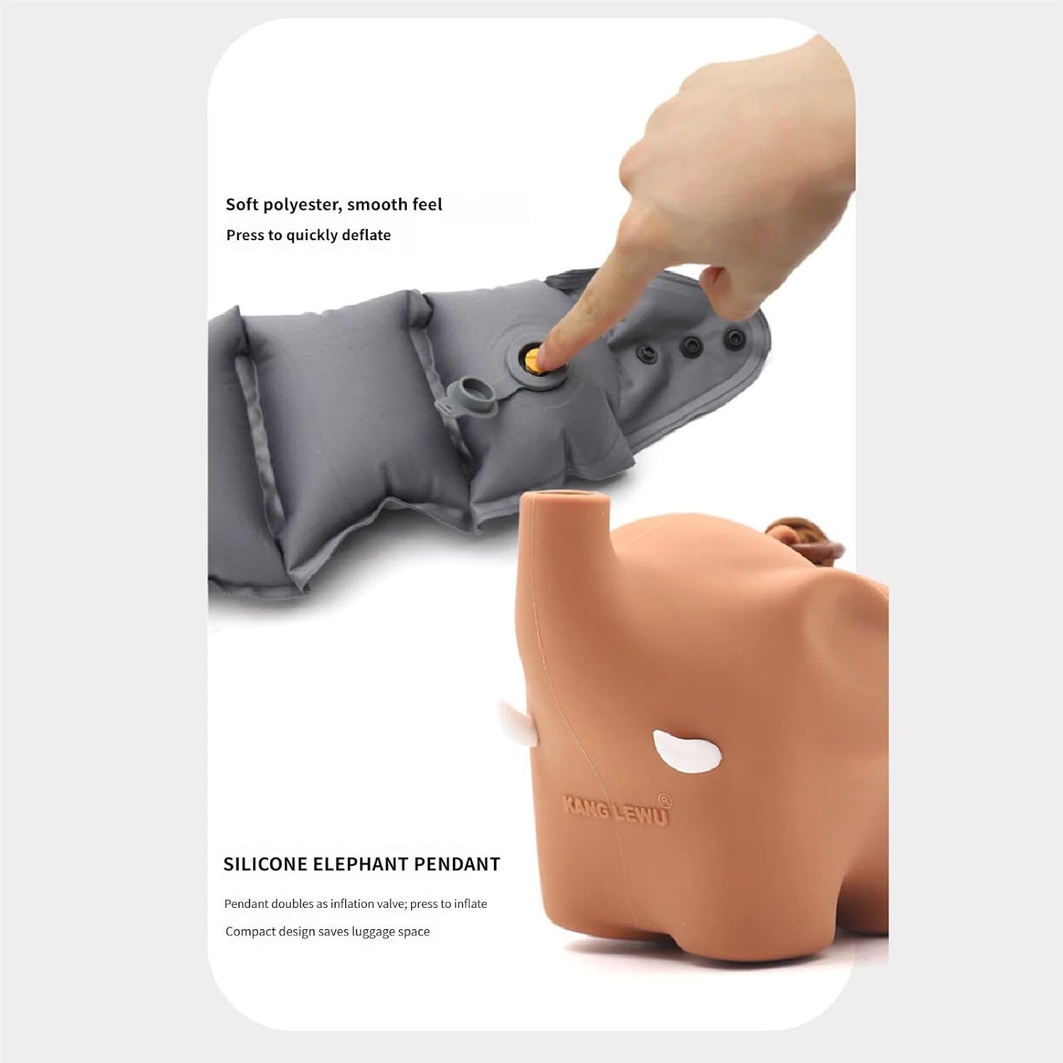 Ergonomic Air Fill Neck Cushion for Business Travelers and Commuters Ergonomic Car Neck Pillow