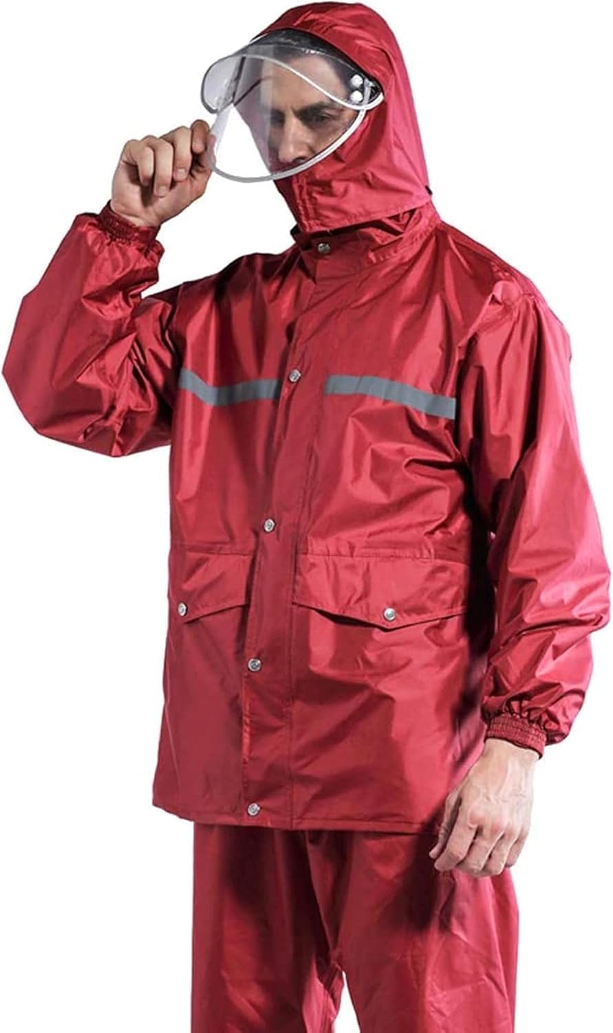 Męska i damska kurtka Mackintosh Męska kurtka z kapturem Mackintosh na wiatrówce Oddychająca, łatwa do spakowania Mackintosh Piesze wycieczki(XL)