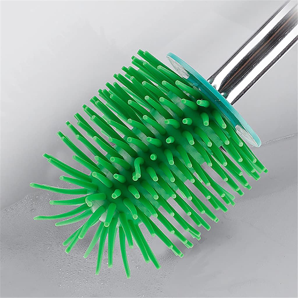 2 Accessori creativi per la Pulizia del Bagno, testine in Silicone con setole morbide, Accessori per Il Bagno con Spazzola per Pulizia a Parete