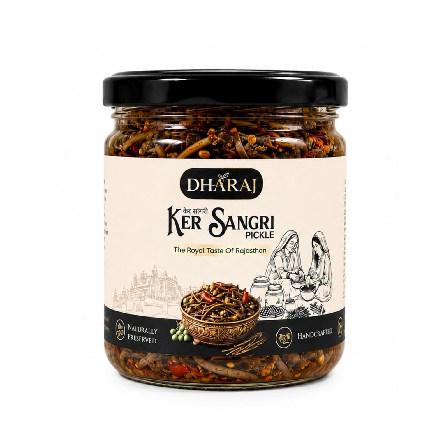 DHARAJ Ker Sangri Pickle | Authentic Rajasthani Ker Sangri Achar | Traditional Handmade Marwari Pickle | Homemade Style | Naturally Preserved | Spicy & Tangy (350gm)-picture-26