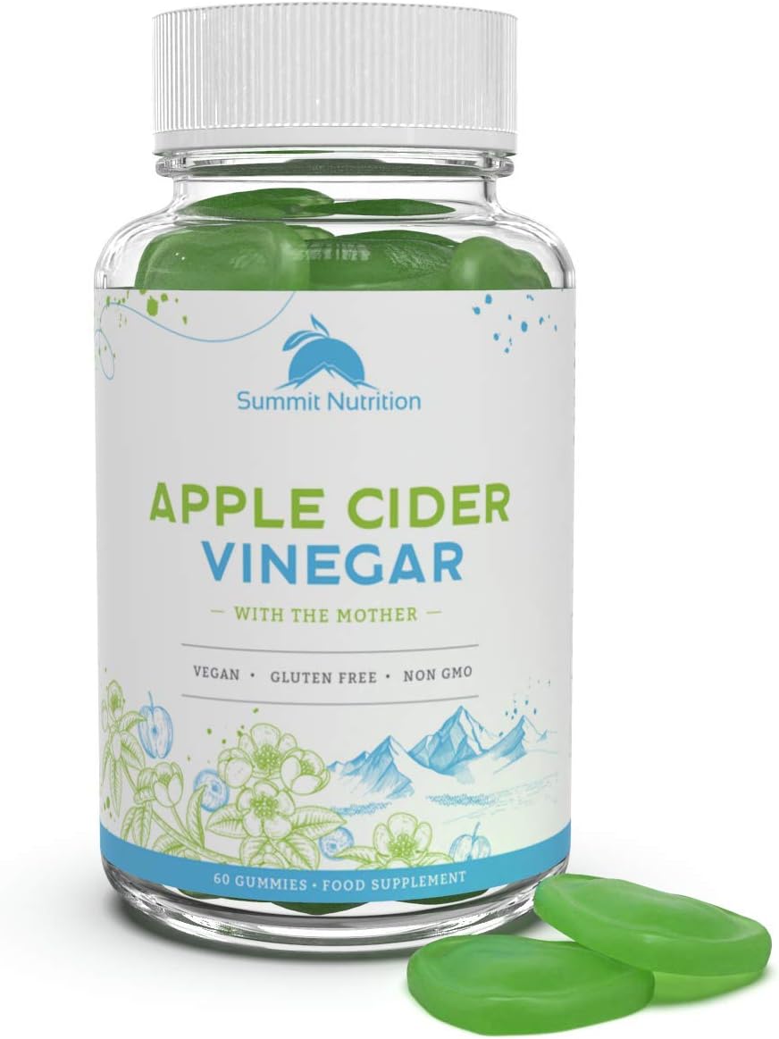 Apple Cider Vinegar Gummies with The Mother | Vegan, Gluten Free and Non-GMO | Gummy Alternative to Apple Cider Vinegar Capsules and Tablets