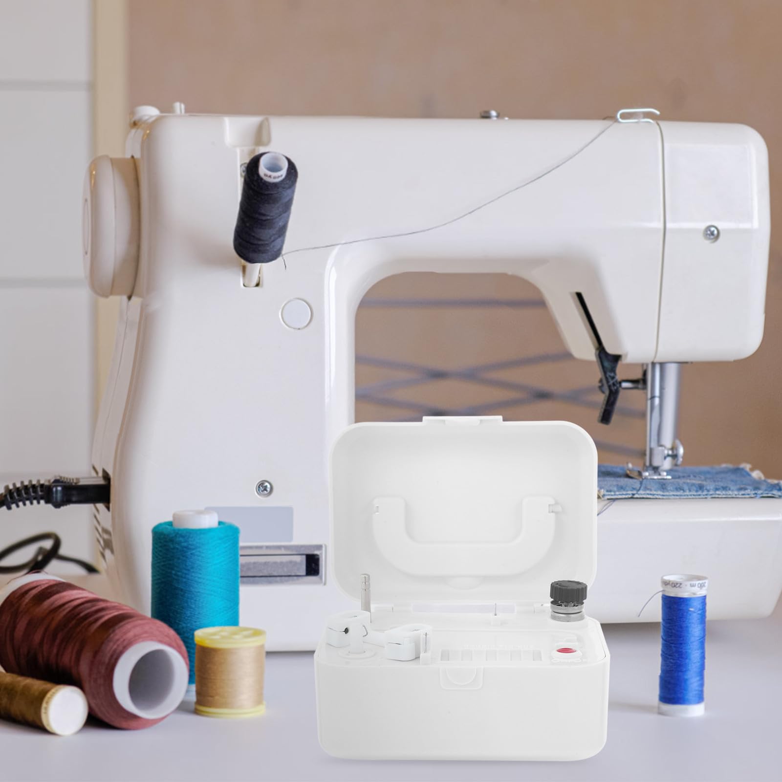 Bobinadora de Hilo Eléctrica Portátil para Crochet y Costura
