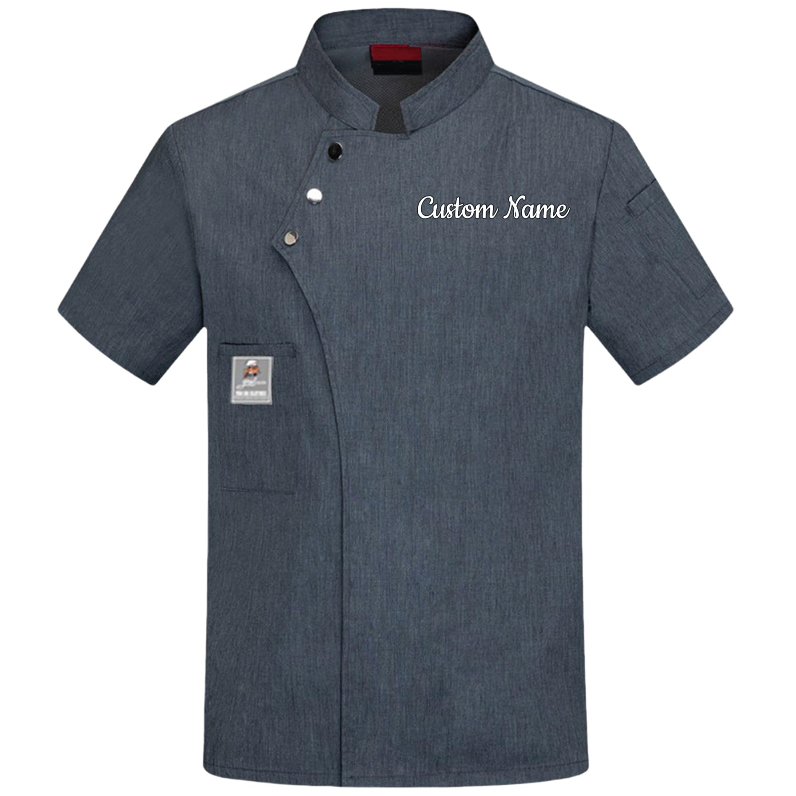 Veste Cuisine Homme Veste Chef Cuisine Homme Personnalisé avec Texte Et Brodés