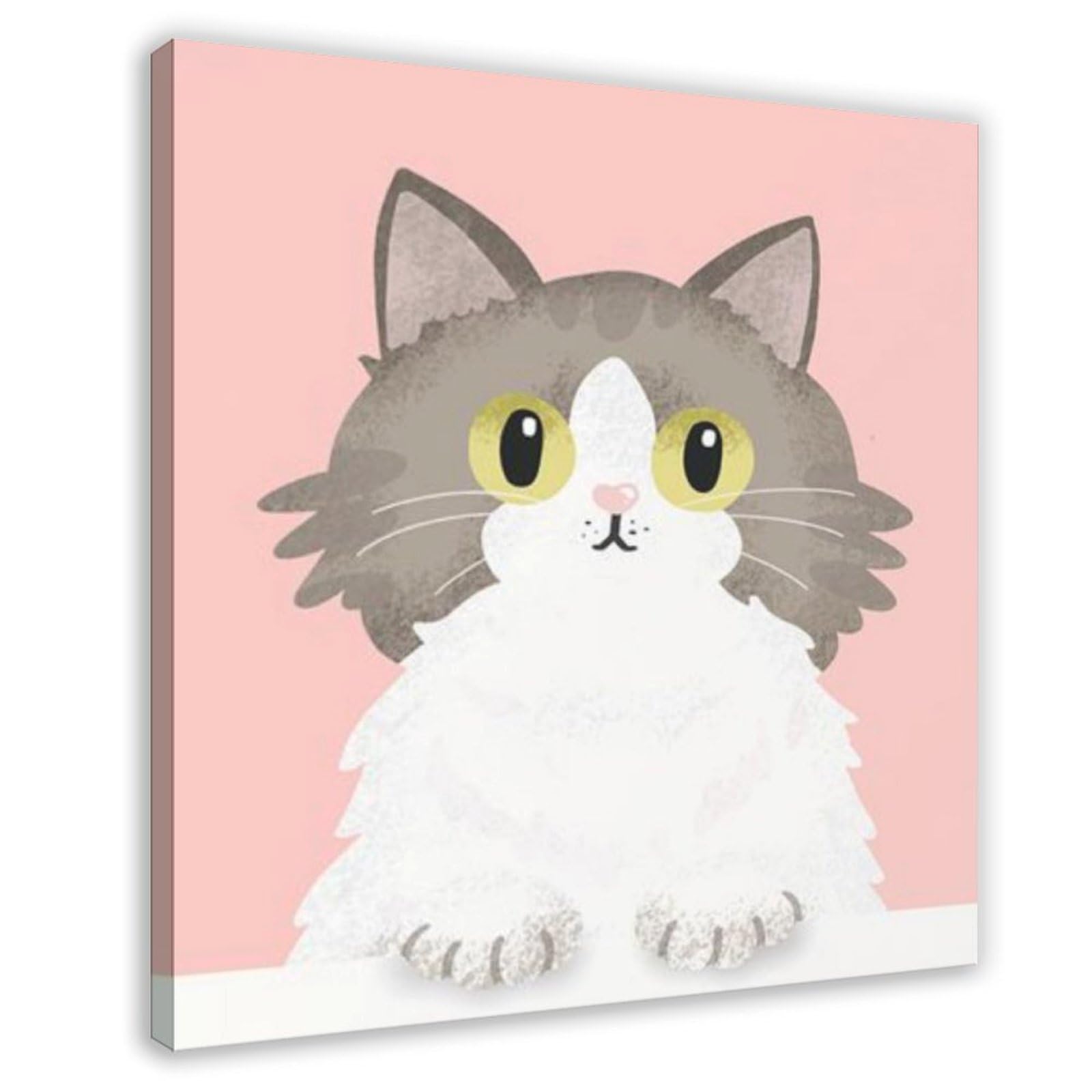 Poster minimalista con ritratto di gatto carino 6 poster su tela decorazione artistica da parete stampa dipinti per soggiorno camera da letto decorazione 50,8 cm L x 50,8 cm W