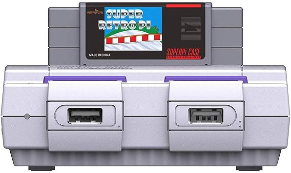 GeeekPi Retroflag Superpi Case with Safe Shutdown for Raspberry Pi 3 B+ (B Plus) 2, Pi Case with Fan and Heatsinks for Raspberry Pi 3B+ (Purple)