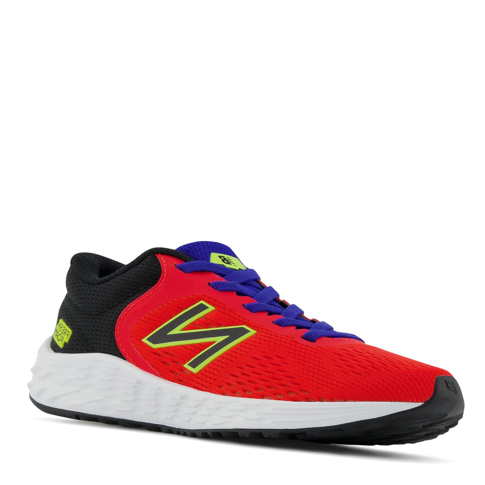 New Balance Kid's Fresh Foam Arishi V2 Bungee Running Shoe, Neo Flame/Black/Lemonade, 2 Infant