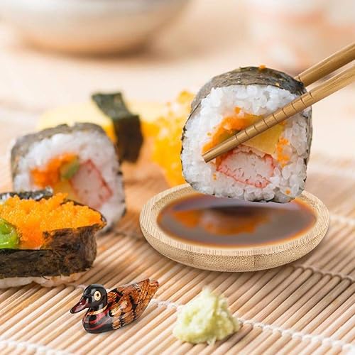 Miniatura 5 de Kit de fabricación de sushi de 29 piezas, hecho todo en uno para hacer sushi bazuca con alfombrilla de sushi de bambú, palillos de bambú,