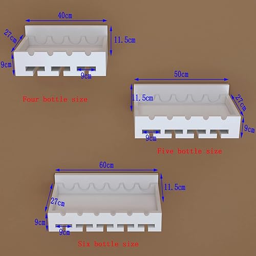 Vista 2 de Estante de pared creativo de madera maciza para copas de vino, estante para botellas, restaurante y bar, estante de vino al revés, estante