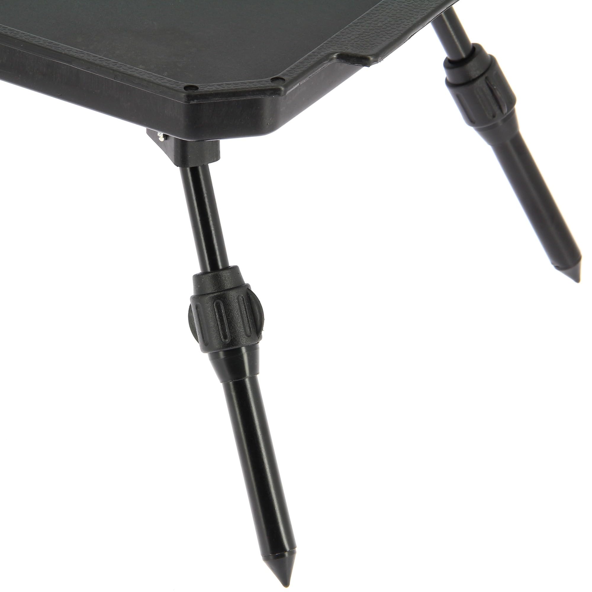 DNA Leisure Mesa de cebo para pesca, patas ajustables, plástico duradero, ligero