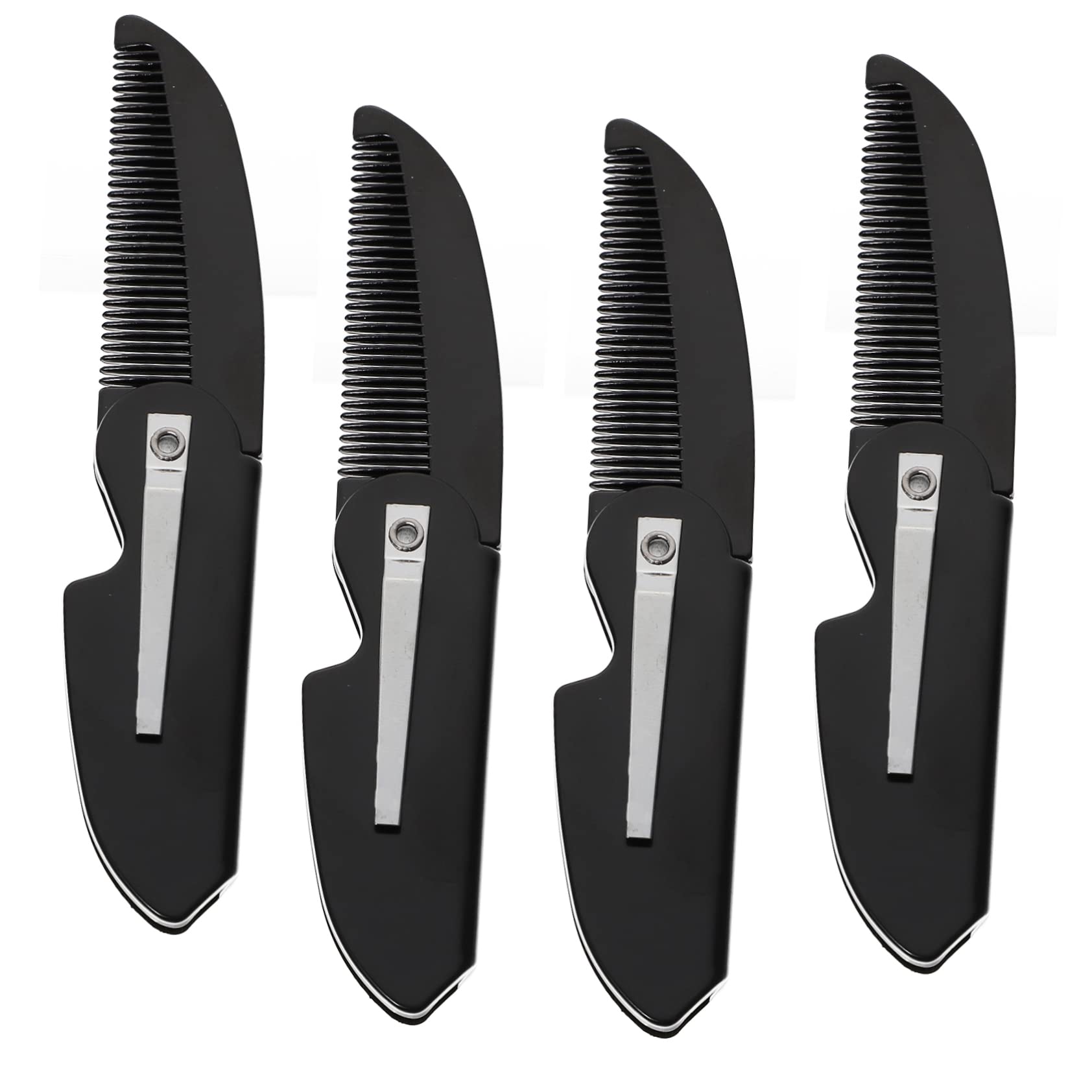 MAGICLULU Kit Per La Di Barba E Baffi 4 Pezzi Set Di Pettini Spazzola Pettini Pieghevoli in Plastica Accessorio Per Da Uomo Delicato Sulla Pelle Per Uso Quotidiano in Viaggio 4 Pezzi*4