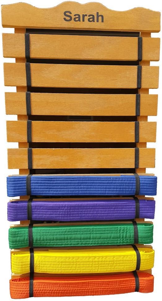 Handmade Personalized Karate Belt Holder - 10 Level