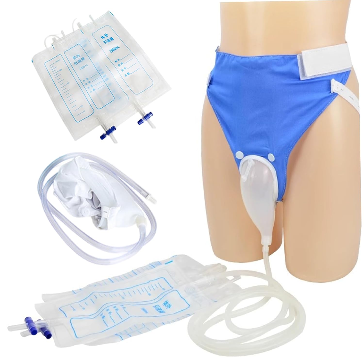 Bolsa de orina para hombres ajustable y transpirable miniatura 1