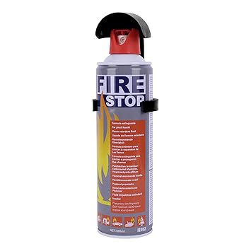 VOILA Premium Aluminum Fire Extinguisher Spray with Stand Small Fire Safety for Home Car Office Bus Pack of 1