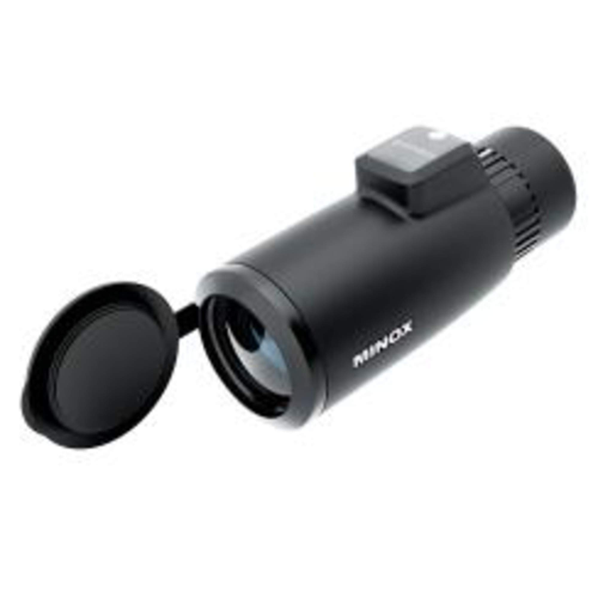 Minox MD C 7x42 Monokular Schwarz – Kompaktes Fernrohr-Teleskop mit analogem Kompass – Inkl. Trageriemen und Köcher