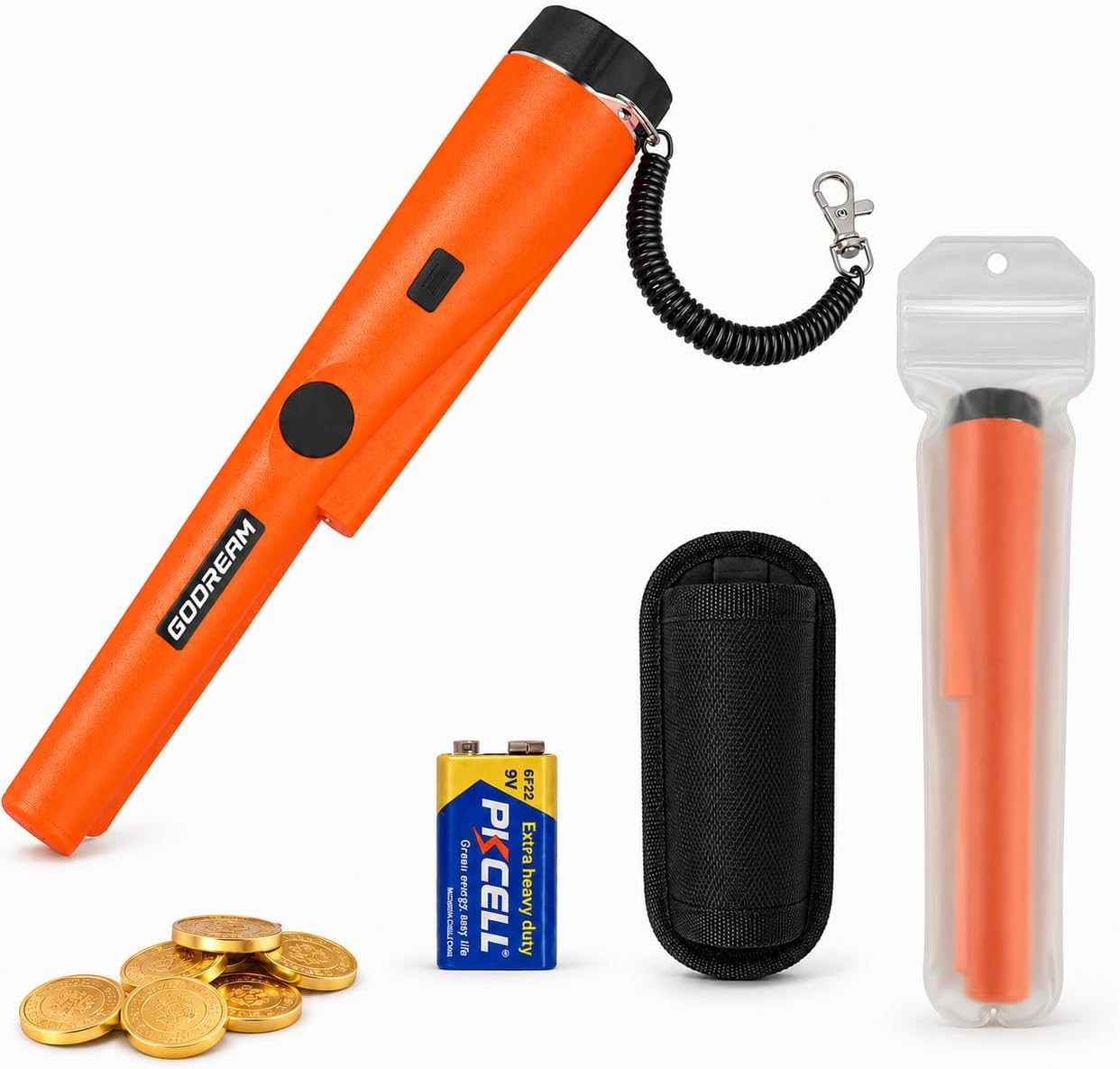 GDDREAM Metal Detector Pinpointer, Compact Handheld Wand for Adults & Kids